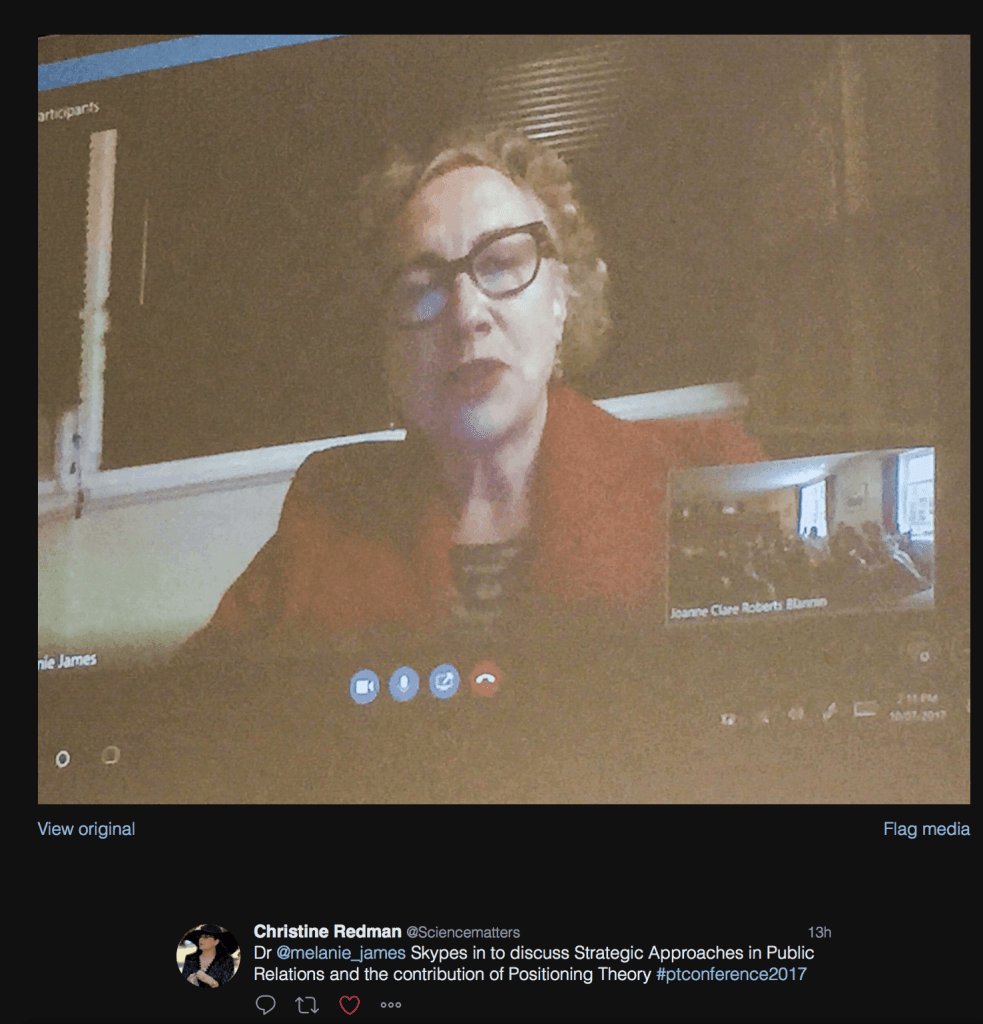 Melanie James presenting Positioning Theory July 2017